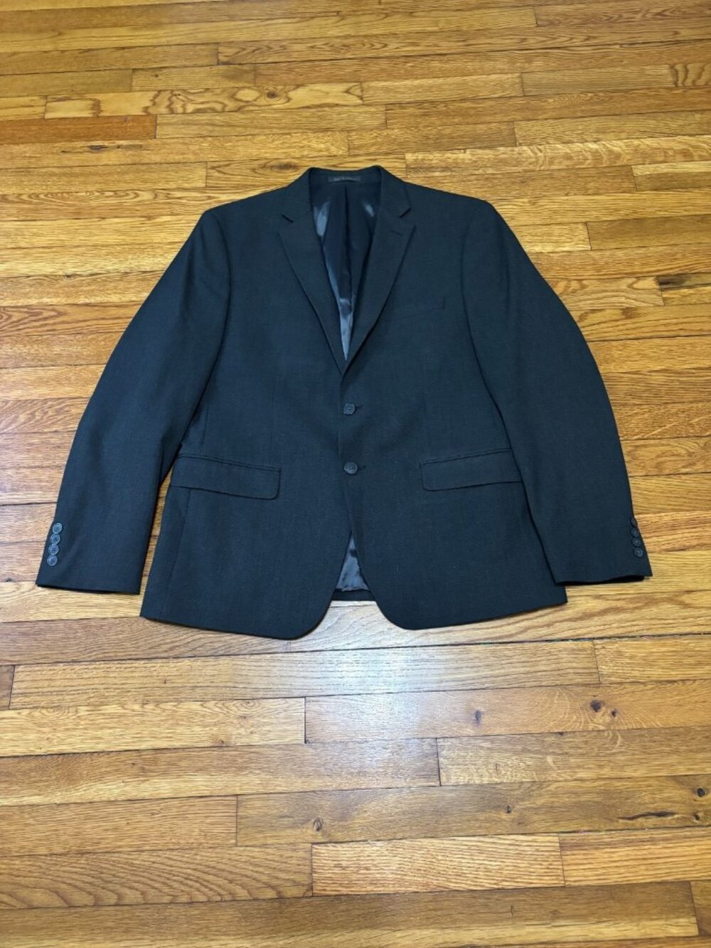 Van Heusen Mens Flex Blazer Jacket Size 44S Gray 2 Button Sport Coat